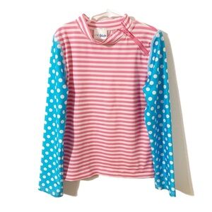 C. W. D. Kids Long Sleeve Crewneck Mixed Patterns Rash Guard 💙🤍🩷 🏊‍♀️👙